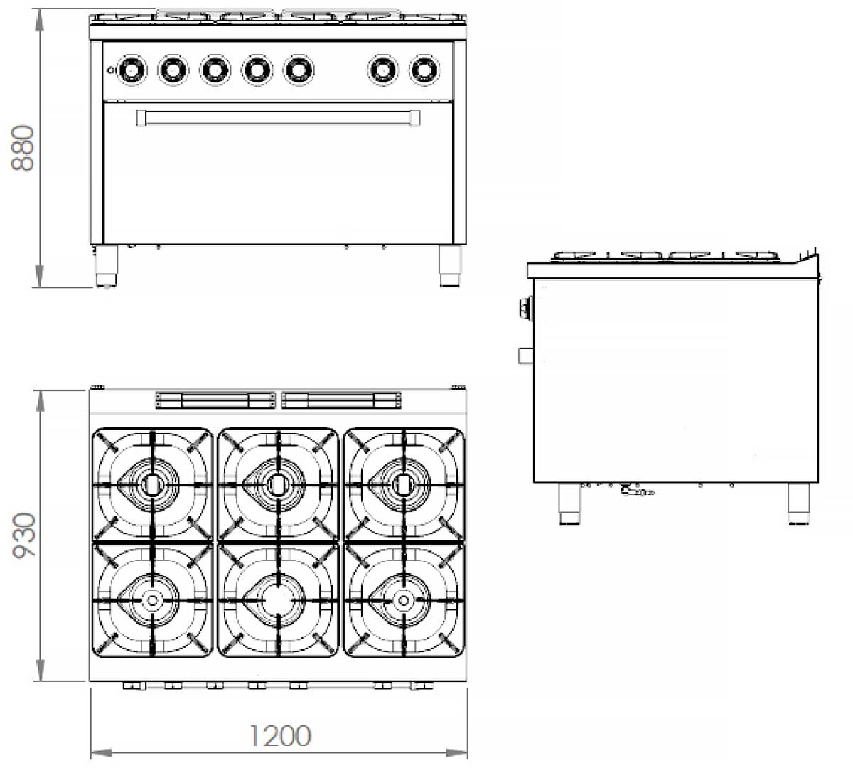 FAINCA HR - S900 COCINA + HORNO MAXI C6F900HM