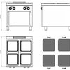 FAINCA HR - S900 COCINA CON ESTANTE CE4P900E