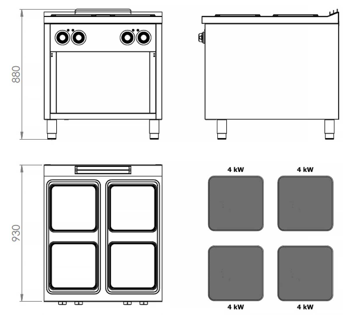 FAINCA HR - S900 COCINA CON ESTANTE CE4P900E