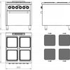 FAINCA HR - S900 COCINA CON HORNO CE4P900H