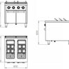 FAINCA HR - S900 CUECE PASTAS ELÉCTRICO CPE 2 CUBAS