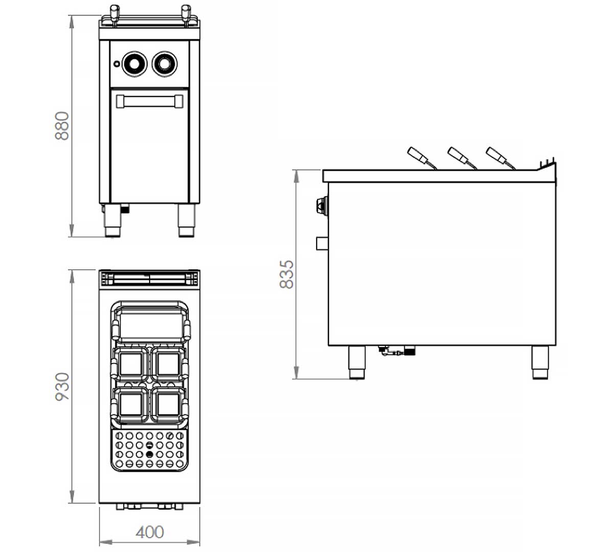 FAINCA HR - S900 CUECE PASTAS A GAS CPG 1 CUBA