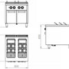 FAINCA HR - S900 CUECE PASTAS A GAS CPG 2 CUBAS