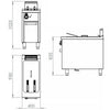 FAINCA HR - S900 FREIDORA A GAS CON ESTANTE FDG20L