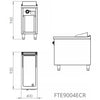 FAINCA HR - S900 FRY TOP ELÉCTRICO CROMO CON ESTANTE FTE9004ECR