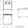 FAINCA HR - S900 FRY TOP ELÉCTRICO CROMO CON ESTANTE FTE9008ECR