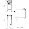 FAINCA HR - S900 FRY TOP ELÉCTRICO ACERO ESTANTE FTE9004E