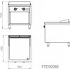 FAINCA HR - S900 FRY TOP ELÉCTRICO ACERO ESTANTE FTE9008E
