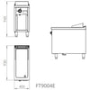 FAINCA HR - S900 FRY TOP ACERO CON ESTANTE FT9004E