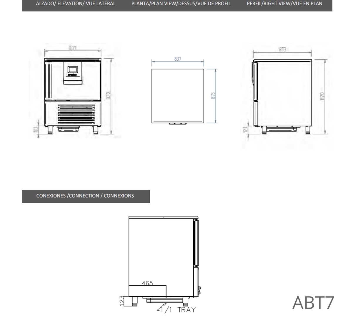 INFRICO - ABATIDOR DE TEMPERATURA ABT7 1L