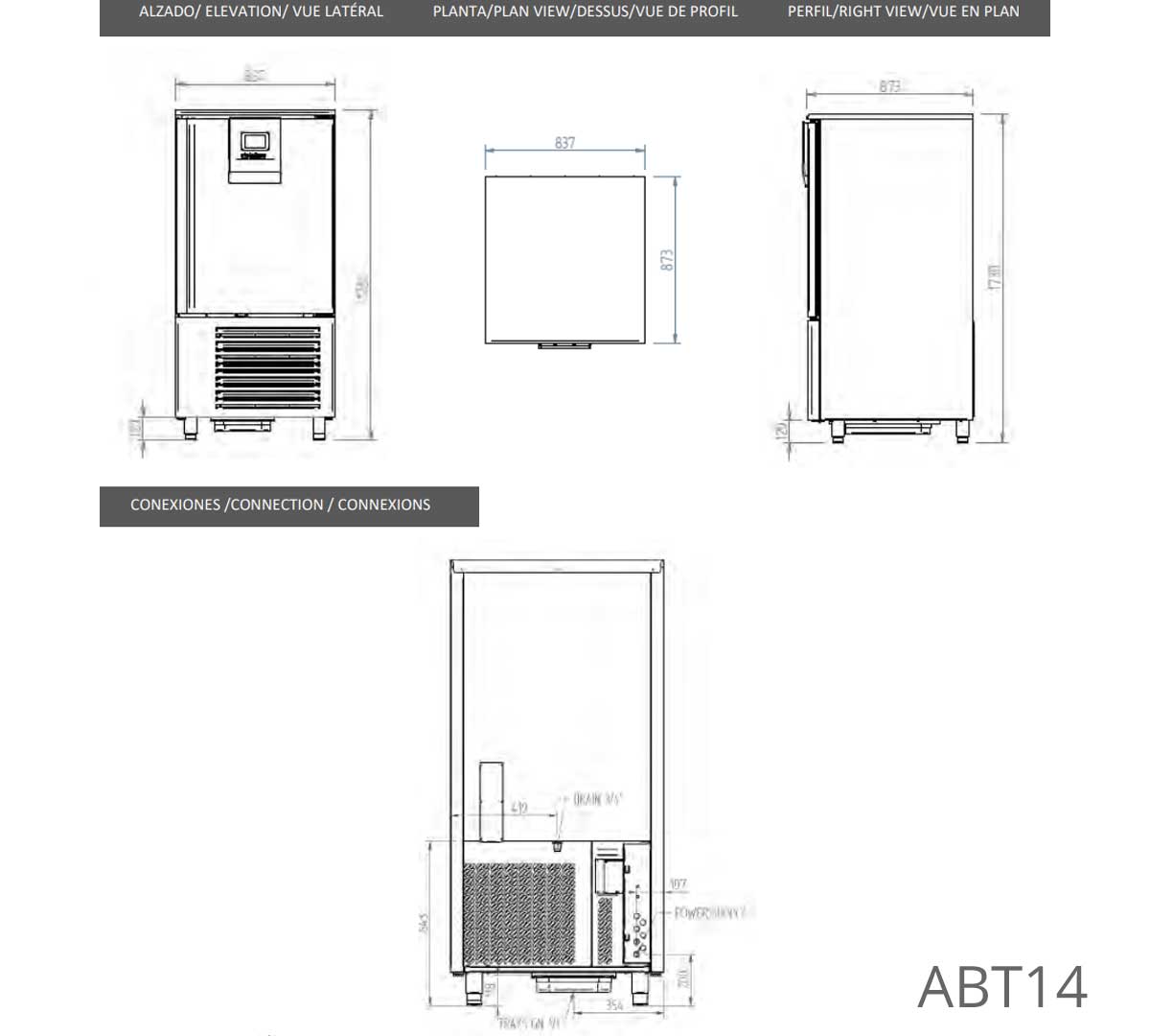 INFRICO - ABATIDOR DE TEMPERATURA ABT14 1L