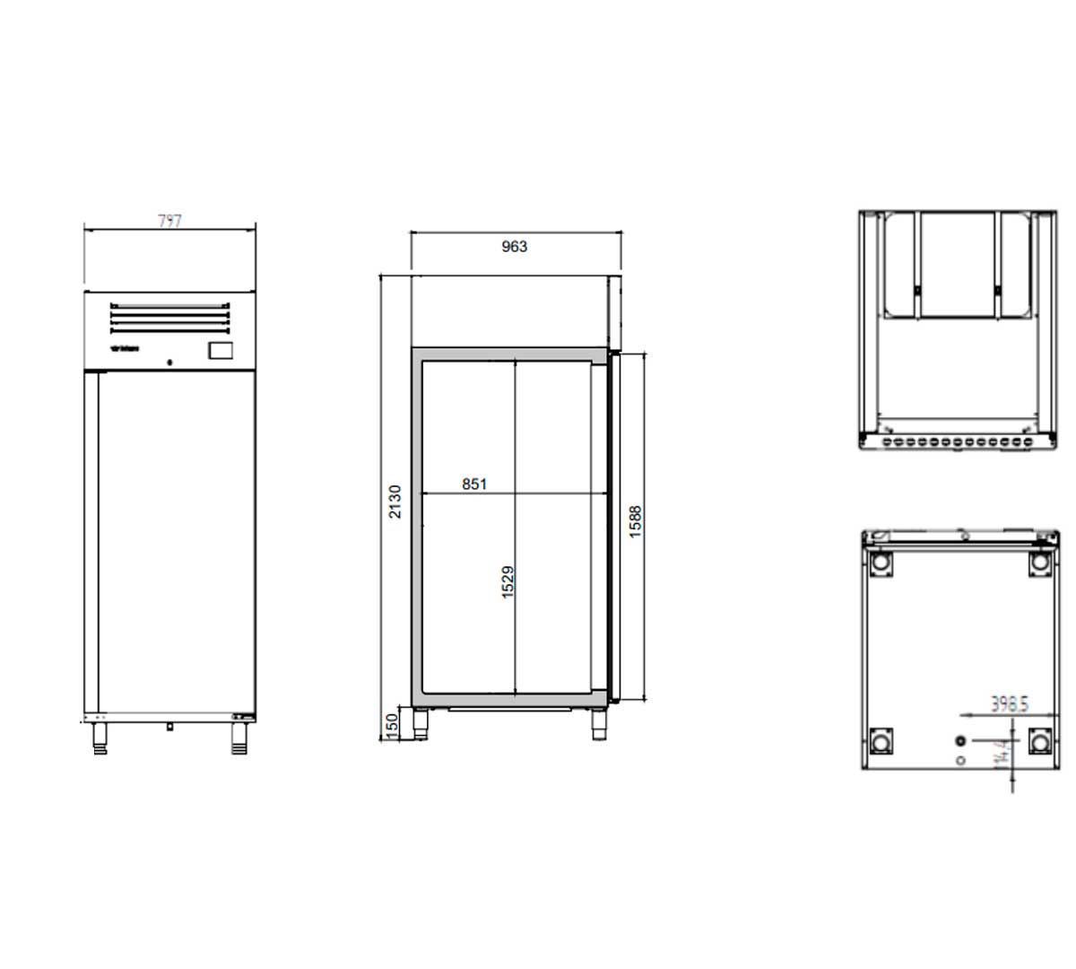 INFRICO - ARMARIO CONGELADOR HELADERÍA AGB 901 BT