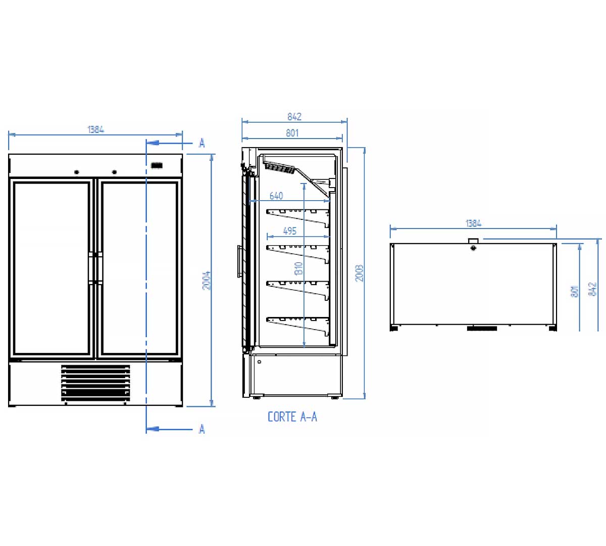 INFRICO - EXPOSITOR REFRIGERADO VERTICAL ERC 130 PH