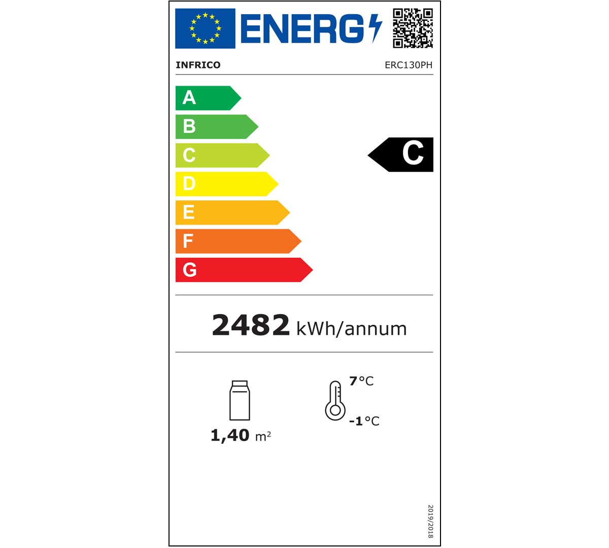 INFRICO - EXPOSITOR REFRIGERADO VERTICAL ERC 130 PH