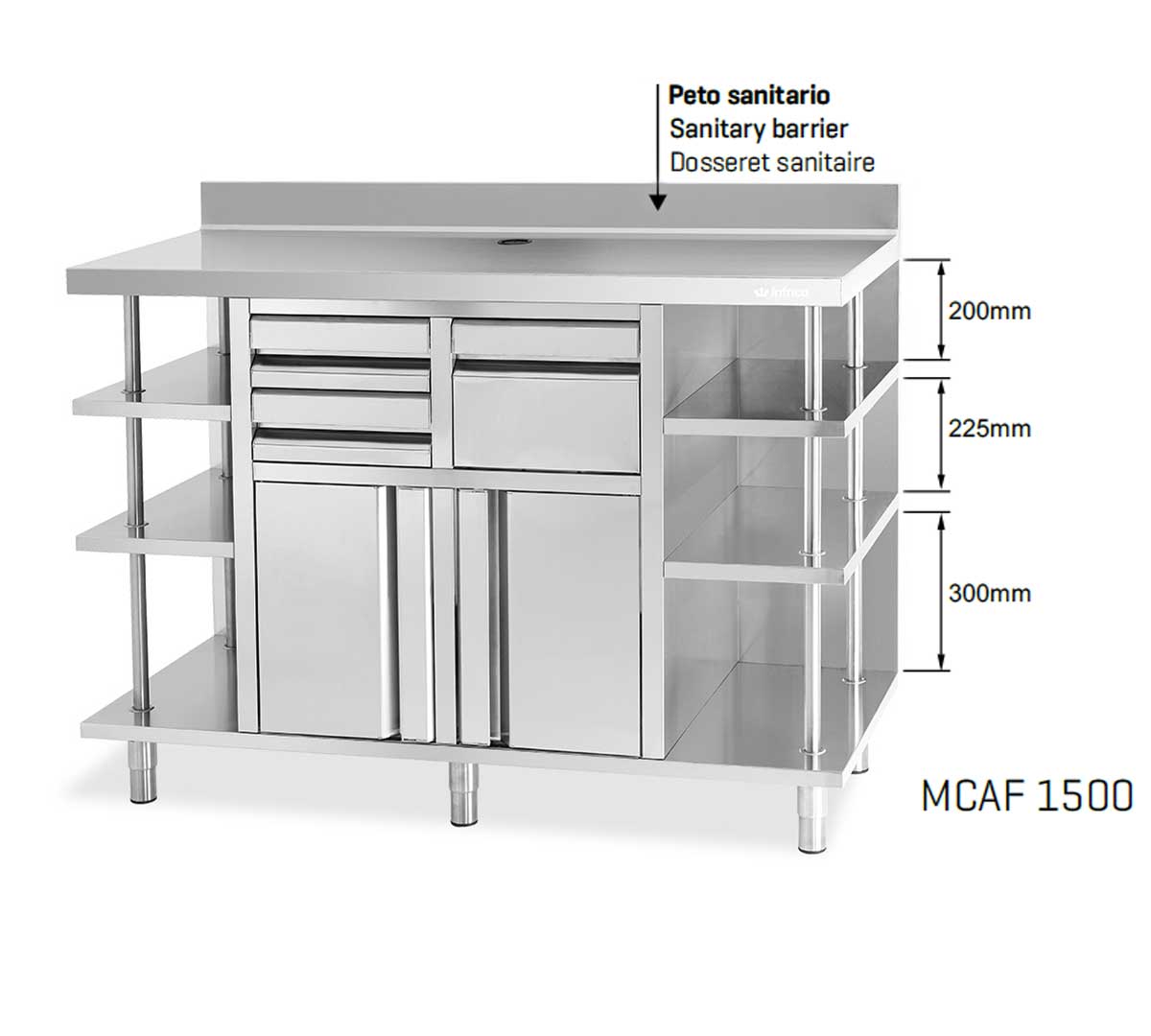 INFRICO - MUEBLE MESA CAFETERA MCAF