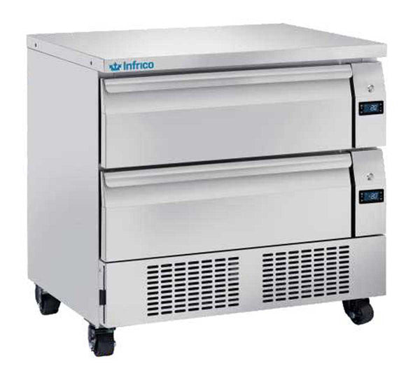 INFRICO - MESA CON 2 CAJONES GN 1/1 DOBLE TEMPERATURA DTCF 92