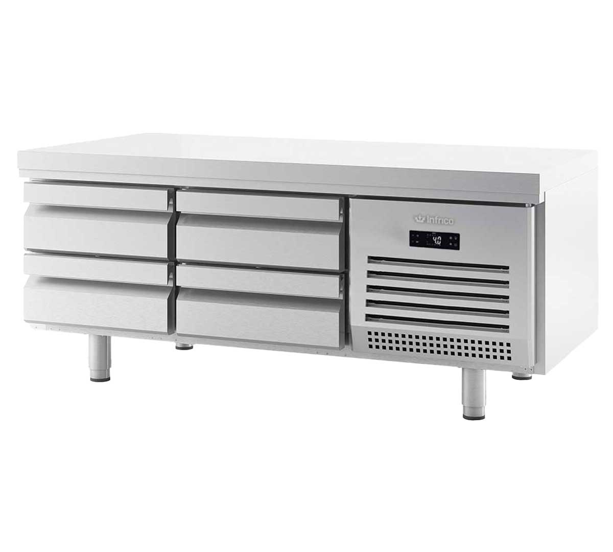 INFRICO - MESA DE CONGELACIÓN GASTRONORM GN 1/1 BAJA 4 CAJONES MSG 1600 BT