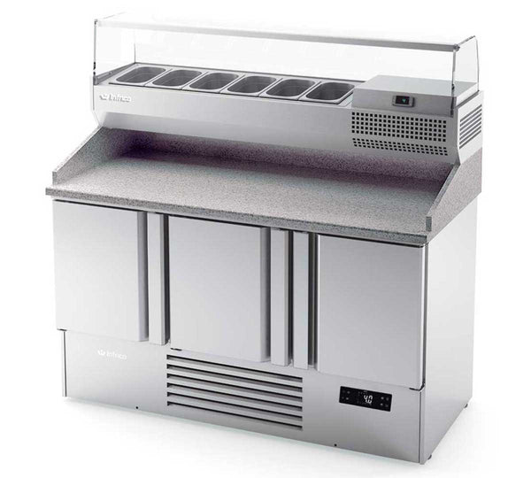 INFRICO - MESA REFRIGERADA PIZZA SERIE 700 3 PUERTAS GN 1/1 ME 1003 VIP