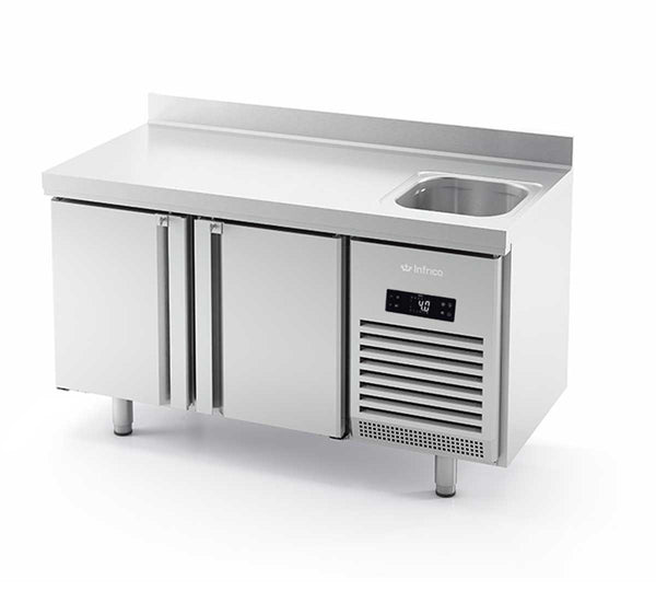 INFRICO - MESA REFRIGERADA FREGADERO 2 PUERTAS SERIE 600 BMPPF 1500 II