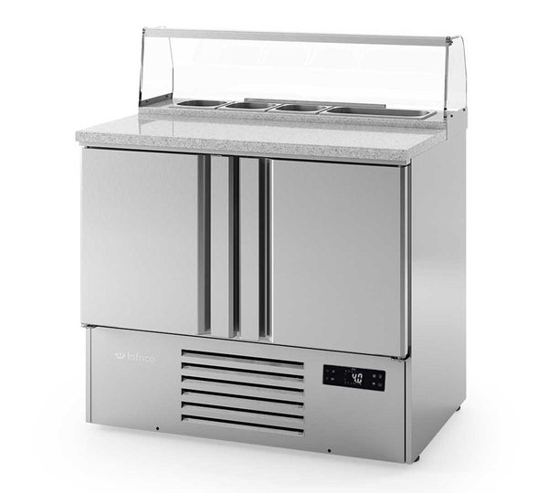 INFRICO - MESA REFRIGERADA PARA PIZZA 2 PUERTAS SERIE 700 GN 1/1 ME1000