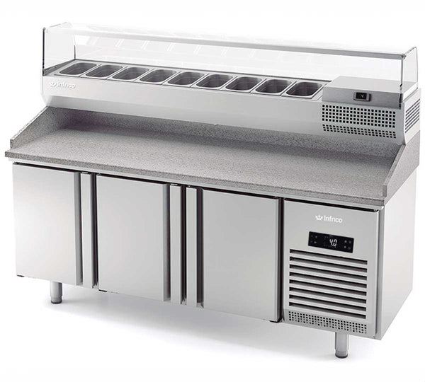 INFRICO - MESA REFRIGERADA PIZZA SERIE 700 3 PUERTAS GN 1/1 MPG1980