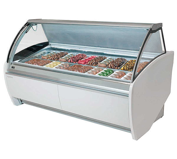 Infrico Vitrina Expositora Helados Aries / Capacidad 16 Cubetas