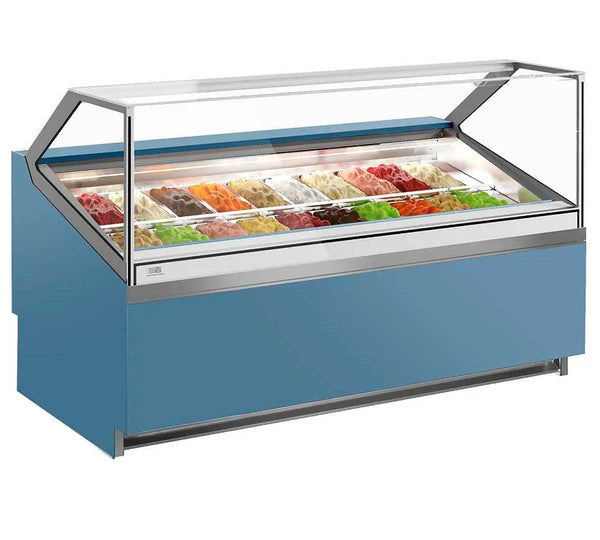 Infrico Vitrina Expositora Helados Ibiza / Capacidad 18 Cubetas