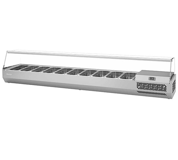 Infrico Vitrina Expositora Ingredientes Cristal VIP - Ancho 230 cm