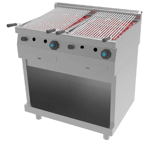 JEMI – PLG60/2 PARRILLA A GAS PIEDRA VOLCÁNICA SERIE 600 – 4 QUEMADORES