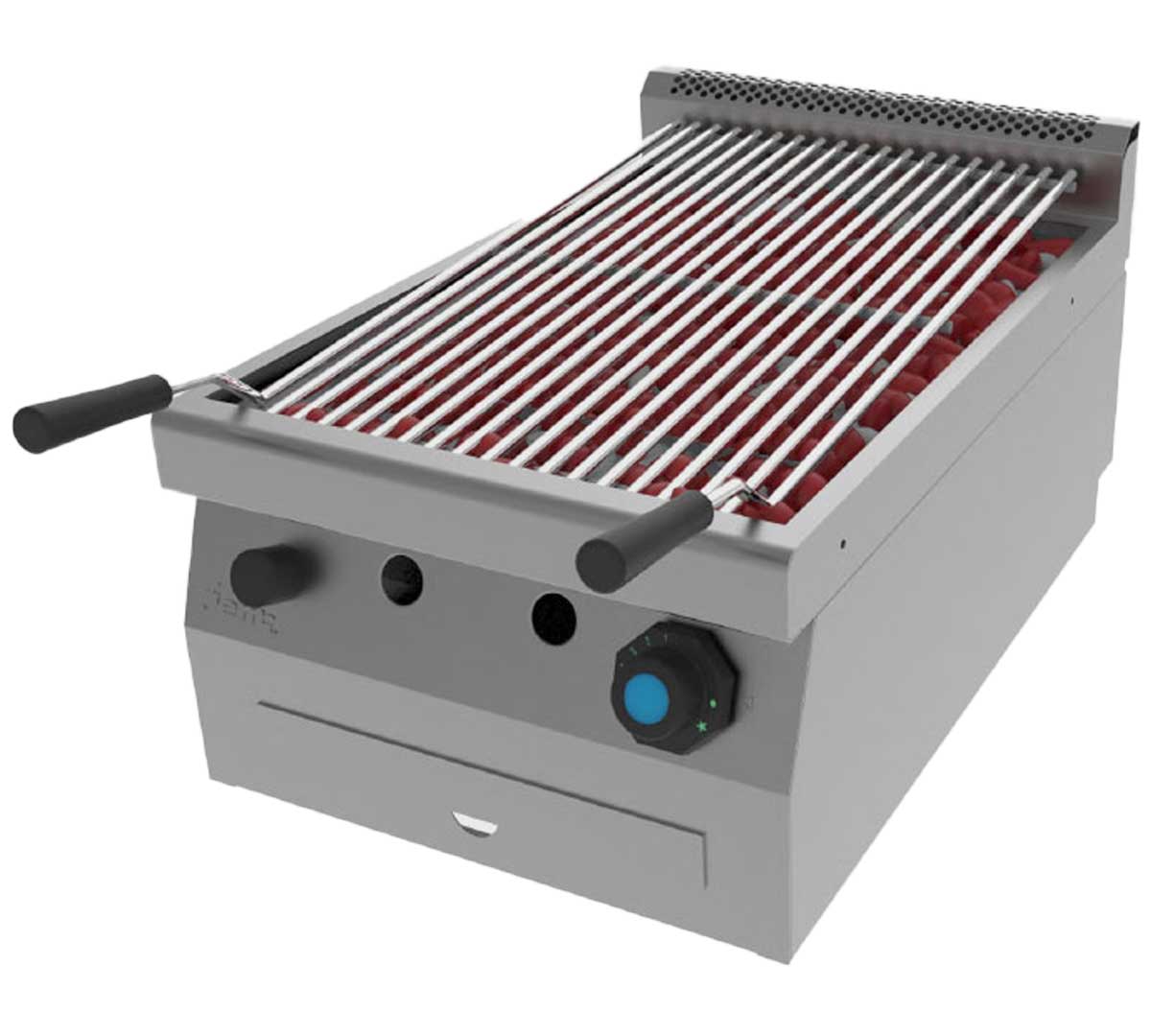 JEMI – SPLG60 PARRILLA A GAS PIEDRA VOLCÁNICA SERIE 600 SOBREMESA – 2 QUEMADORES