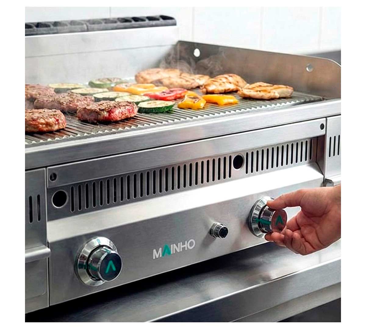 MAINHO - FRY TOP PLRR-120 N ACERO EURO-SNACK PLACA RANURADA