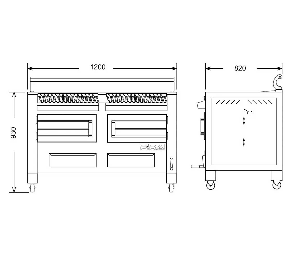 PIRA - BARBACOA BRASA BBQ-M120