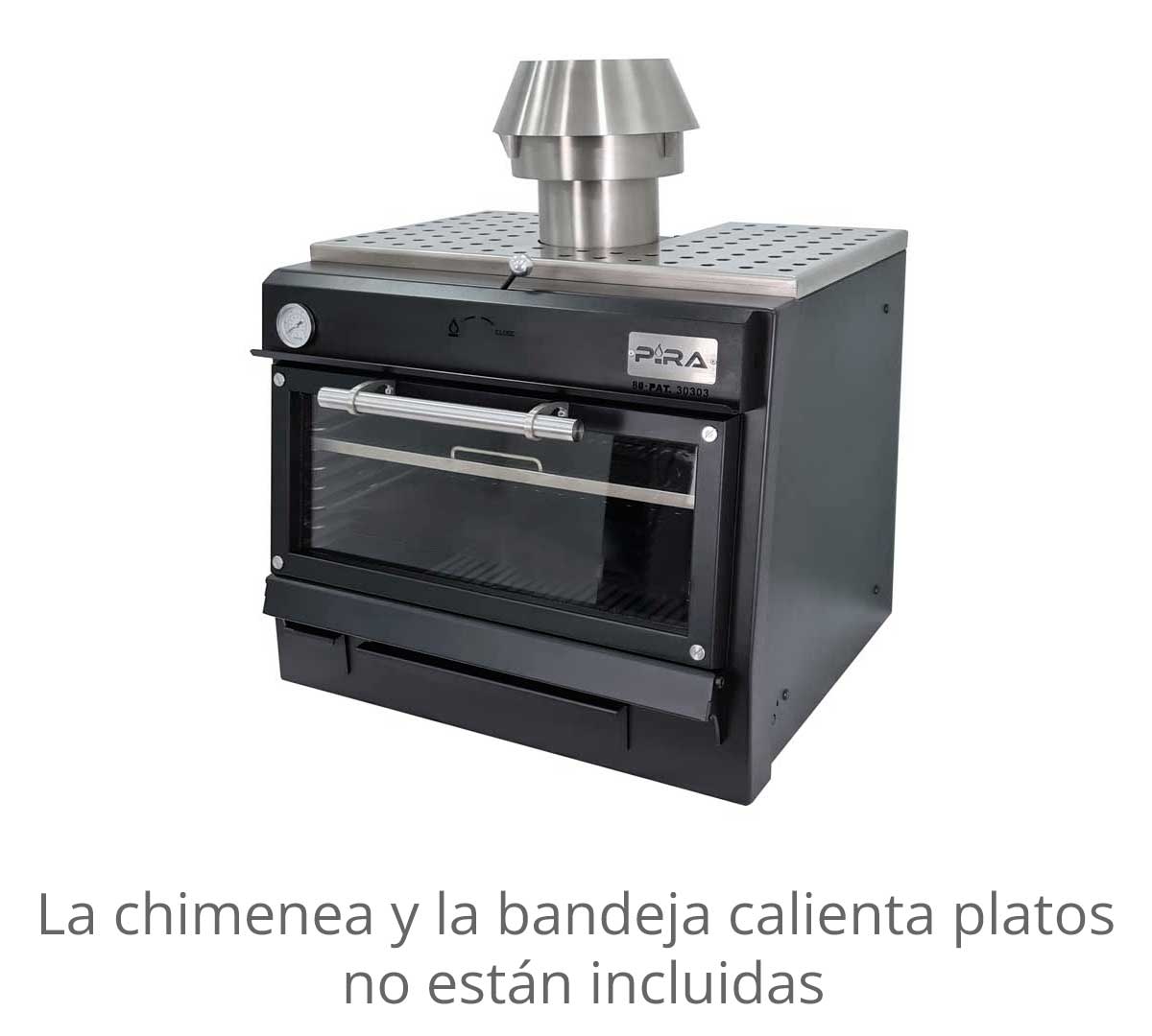 PIRA – HORNO BRASA 80 LUX BLACK AB