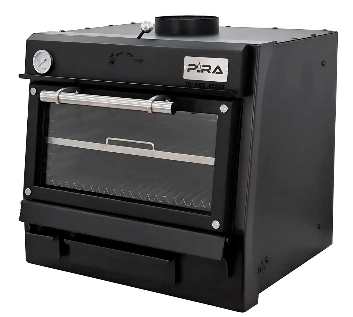 PIRA – HORNO BRASA 70 LUX BLACK AB