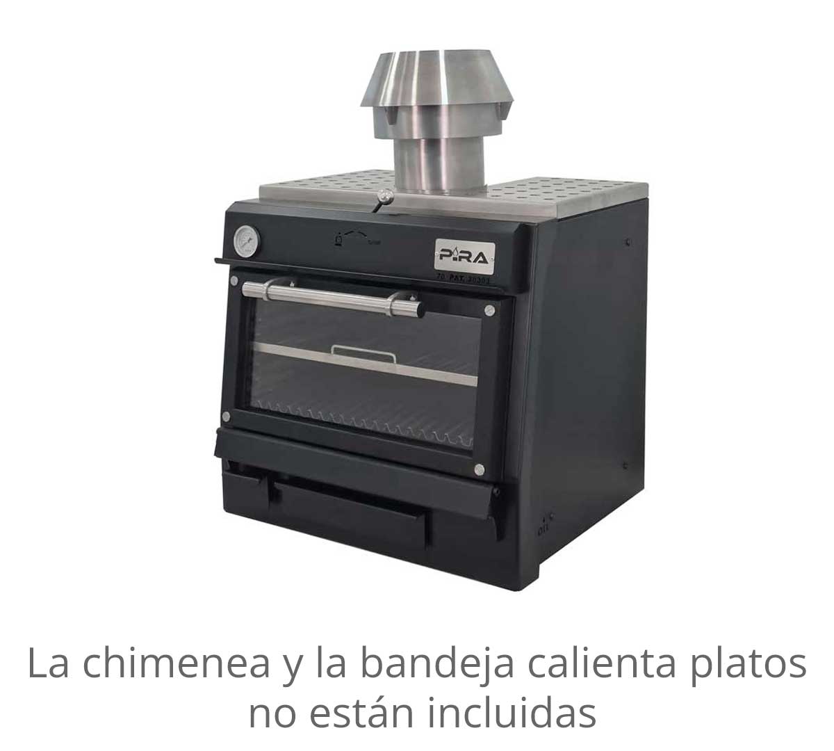 PIRA – HORNO BRASA 70 LUX BLACK AB