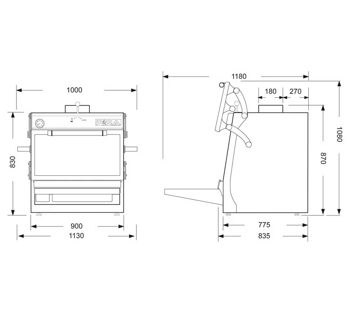 PIRA – HORNO BRASA 70 LUX SD