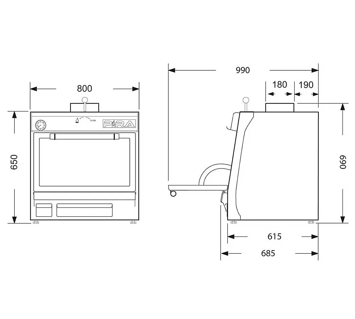 PIRA – HORNO BRASA 80 LUX AB