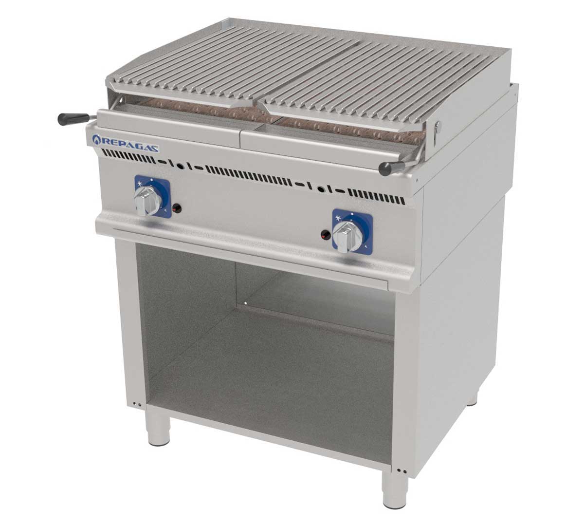 REPAGAS - BARBACOA A GAS POWER LINE SERIE 750 PIE BARG-72/S (2 QUEMADORES)