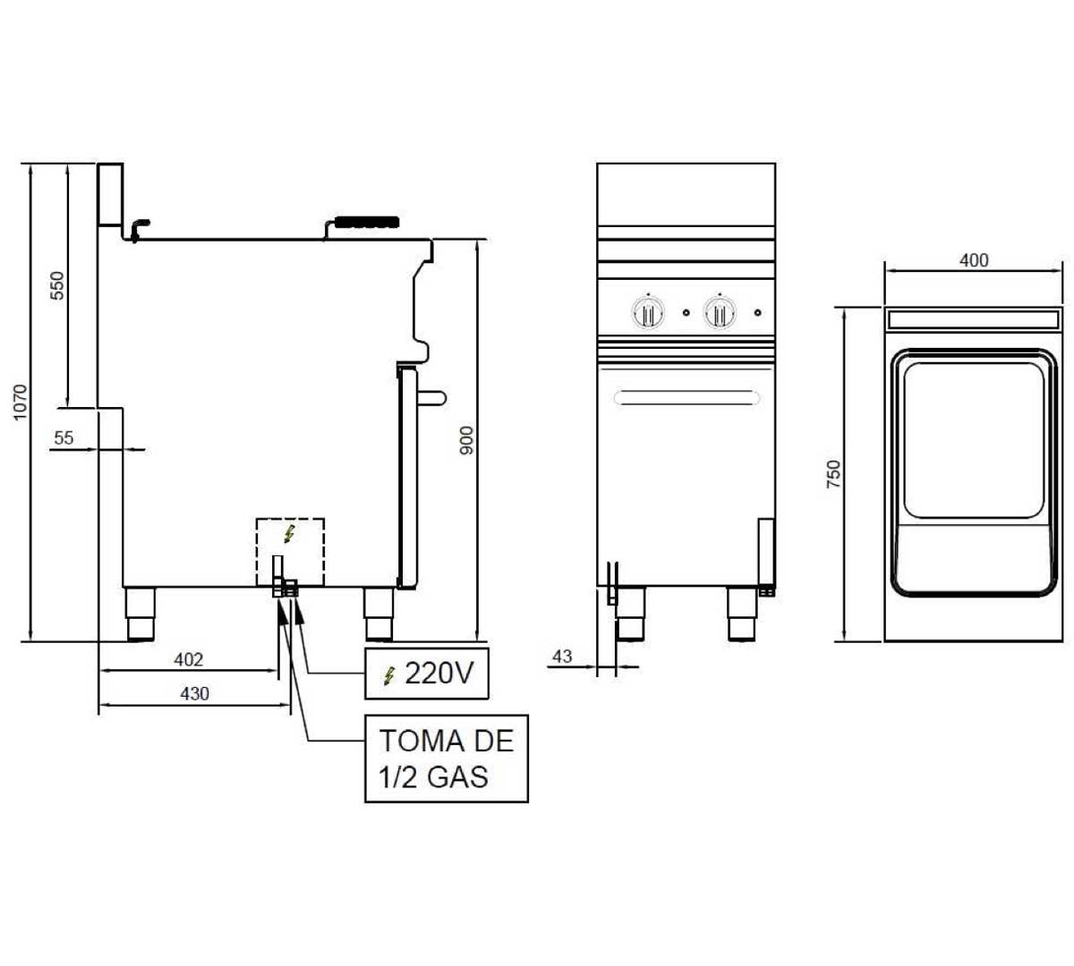 REPAGAS - S900 PRO LINE FREIDORA FGT-91