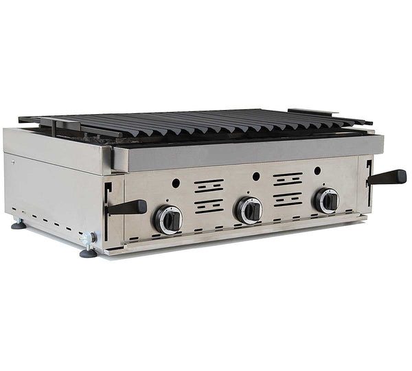 SAVEMAH - BG 120 BARBACOA A GAS CON PIEDRA VOLCÁNICA