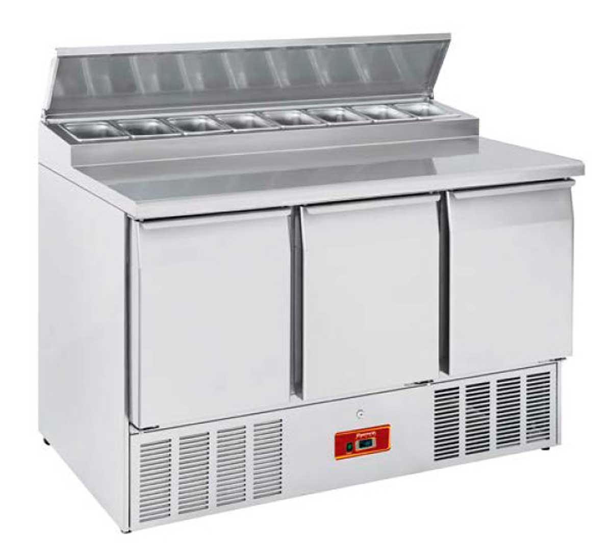 SAVEMAH - MESA REFRIGERADA ENSALADA 3 PUERTAS MRPG 1400