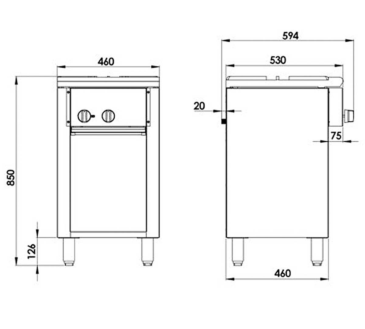 SAVEMAH - QUEMADOR PAELLERO CON MUEBLE CSP-850