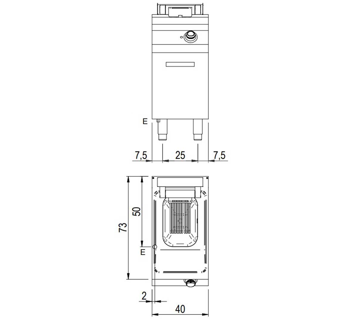 SAVEMAH - S700 FREIDORA A GAS SV 74 MUEBLE