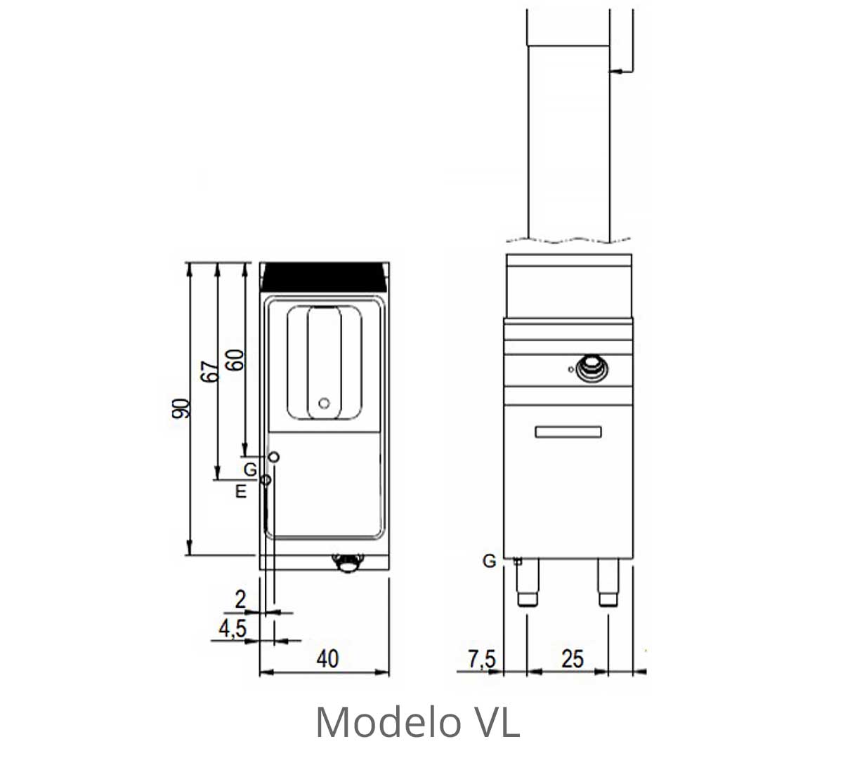 SAVEMAH - S900 FREIDORA A GAS SV 94 MUEBLE