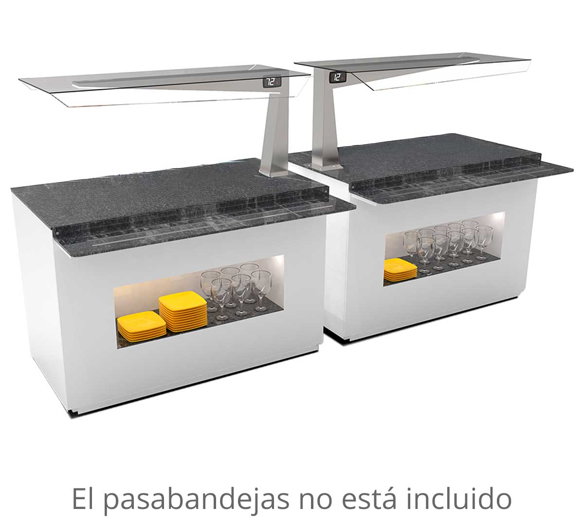 SAYL - BUFFET LINE MÓDULO CON ANTIESPUTO ISLAND BUFFET NEUTRO