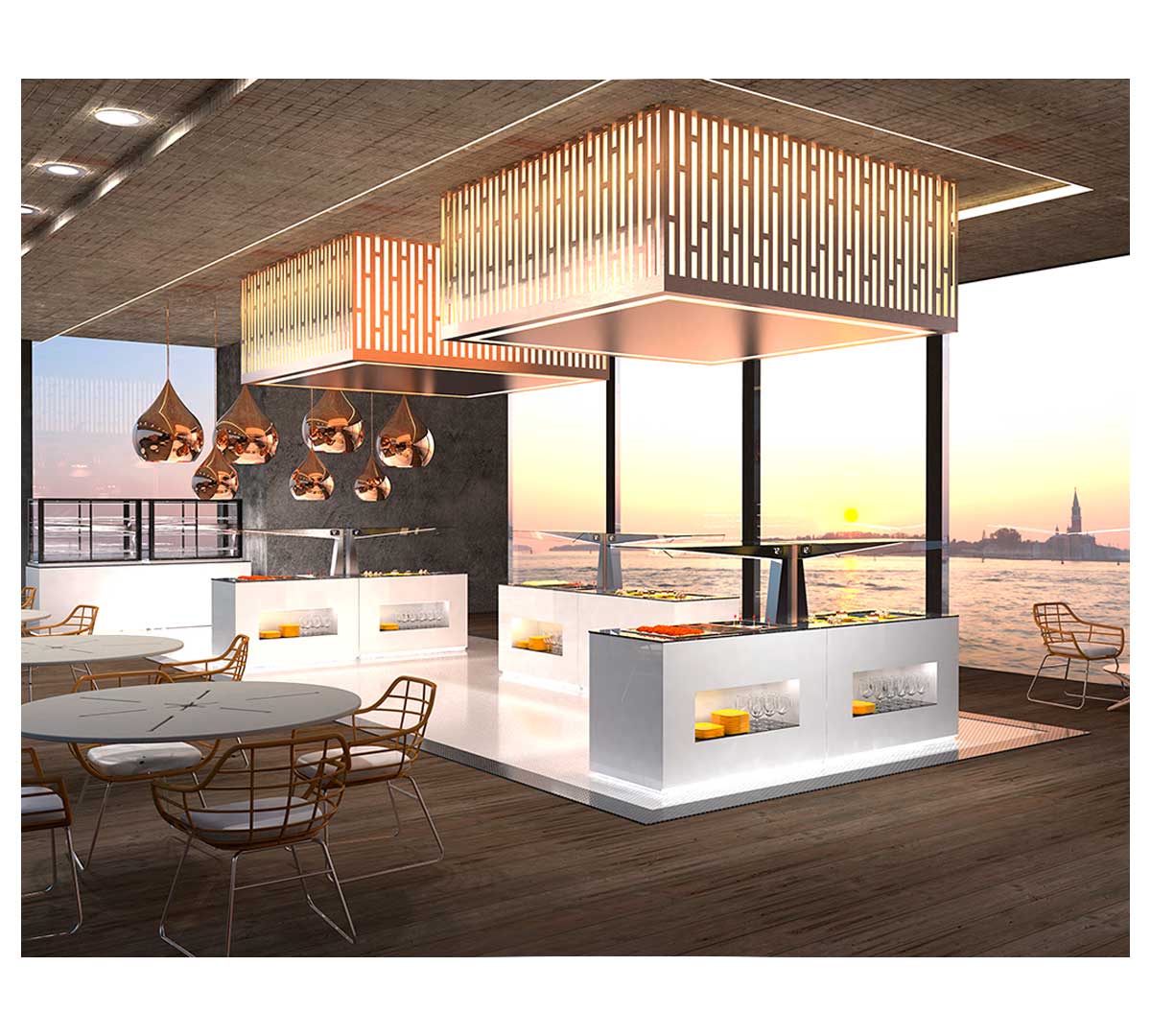 SAYL - BUFFET LINE MÓDULO BASE PLACA CALIENTE SAHARA