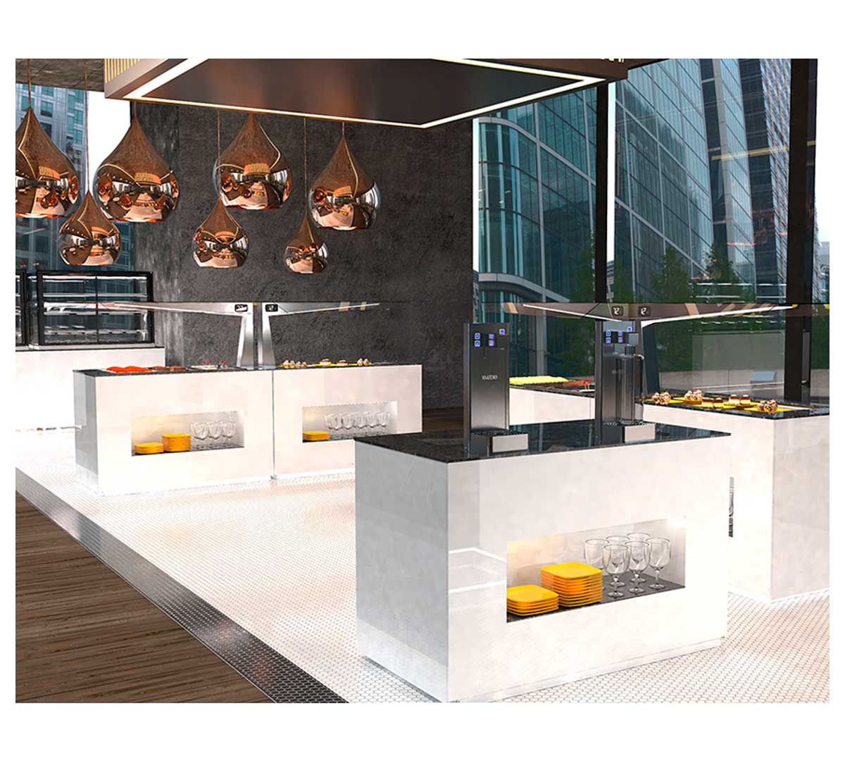 SAYL - BUFFET LINE MÓDULO BASE REFRIGERADO PLACA FRÍA CON CUBETAS