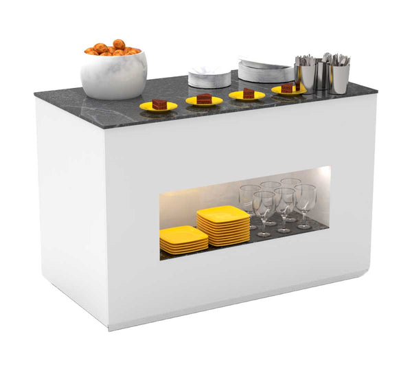 SAYL - BUFFET LINE MÓDULO BASE NEUTRO CON ESPACIO PARA PLATOS