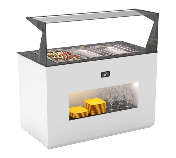 SAYL - BUFFET LINE MÓDULO SELF-SERVICE PLACA FRÍA CON BANDEJAS