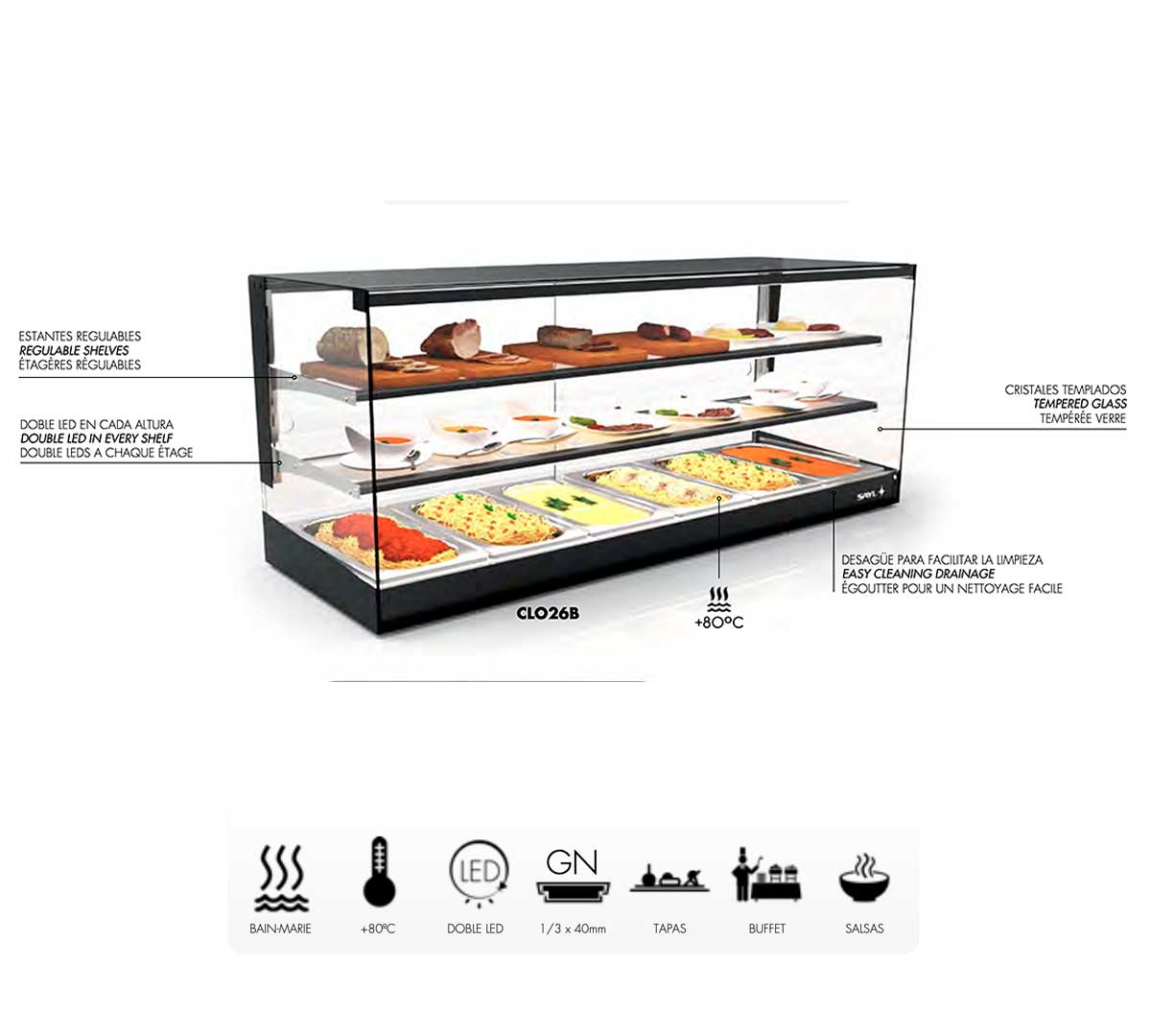 SAYL - CALENTADOR LOGIC TRIPLE BAÑO MARÍA